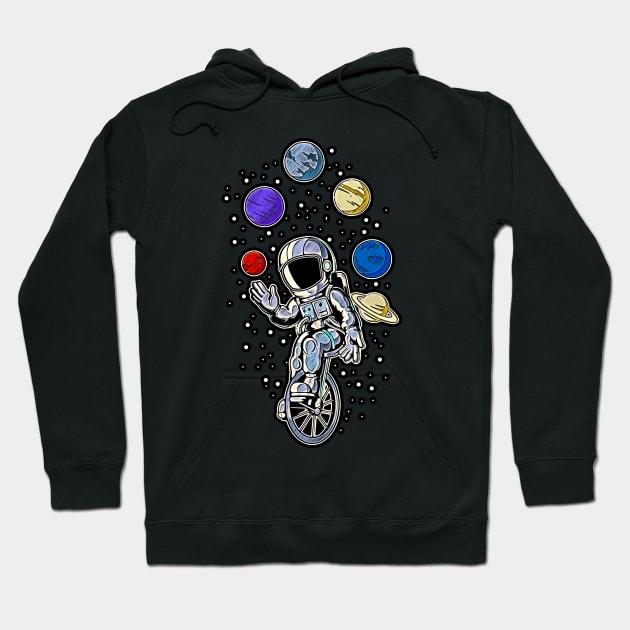 Astronaut Circus • Funny And Cool Sci-Fi Cartoon Drawing Design Great For Anyone That Loves Astronomy Art Hoodie by TeesHood